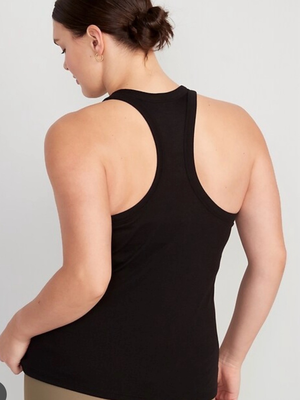 Old Navy UltraLite Black Rib-Knit Racerback Tank Top 2X NWT